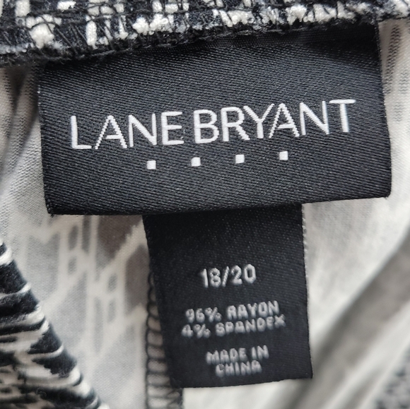 Lane Bryant Womens Black White Print Pull OnFlared Boho Casual Mini Skirt 18/20 - Picture 9 of 9